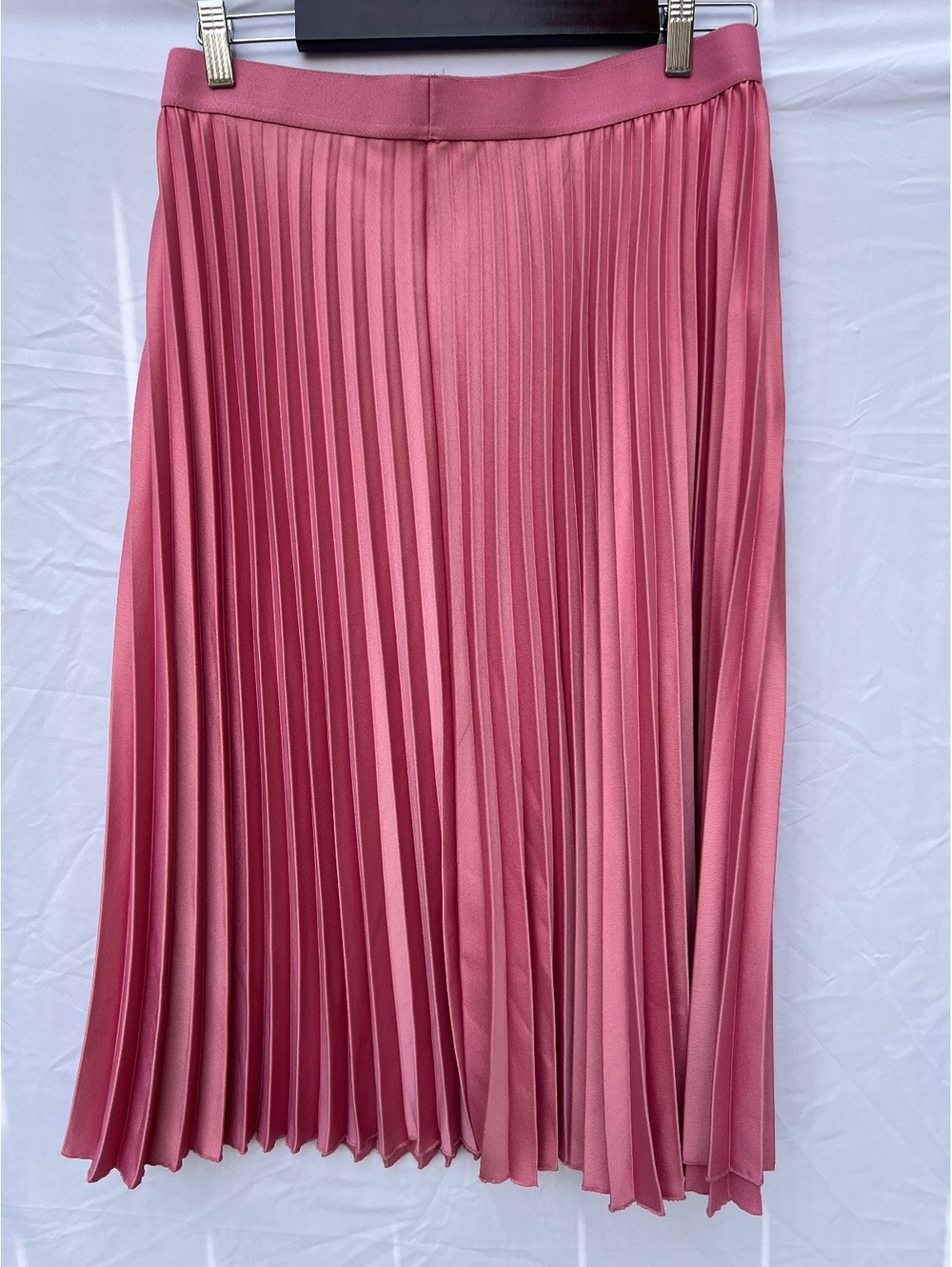H&M Women’s XXL Dusty Rose Pink Pleated Midi Skirt Accordion Flowy